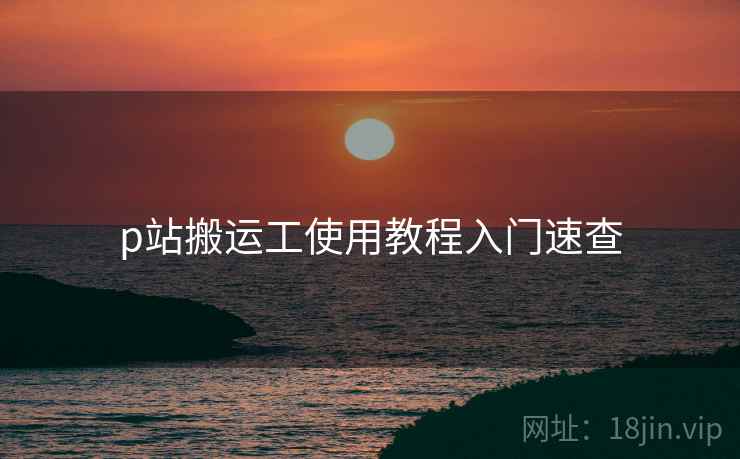 p站搬运工使用教程入门速查 p站搬运工使用教程入门速查