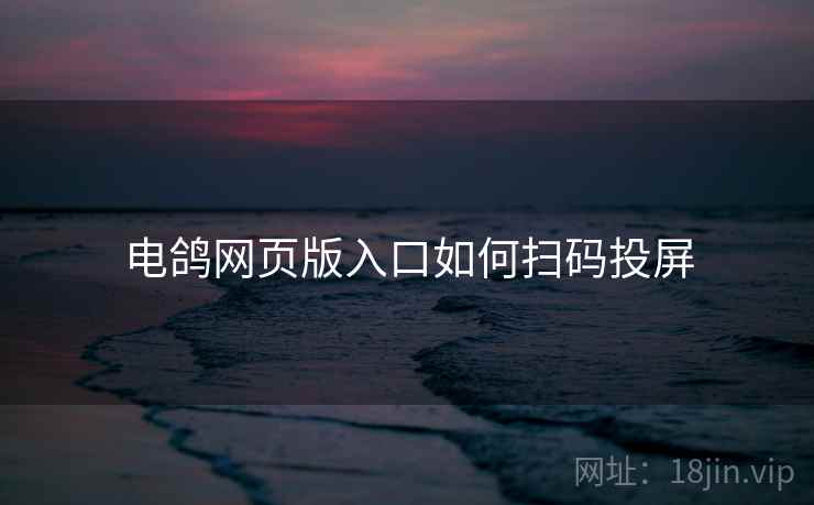 电鸽网页版入口如何扫码投屏 电鸽网页版入口如何扫码投屏