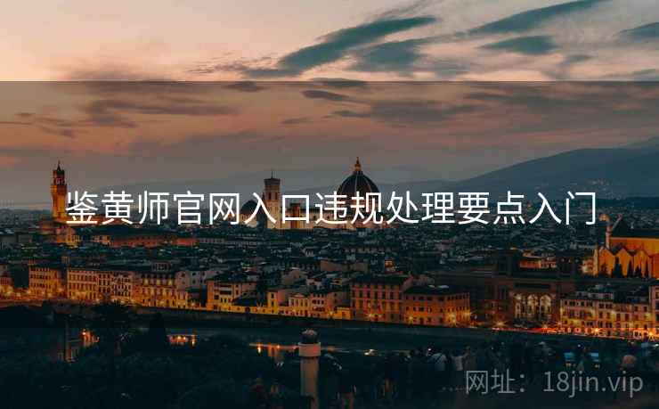 鉴黄师官网入口违规处理要点入门 鉴黄师官网入口违规处理要点入门