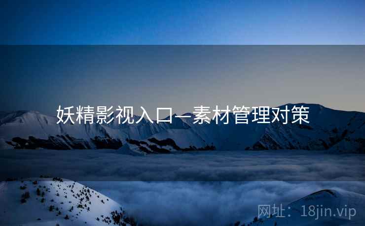 妖精影视入口—素材管理对策 妖精影视入口—素材管理对策
