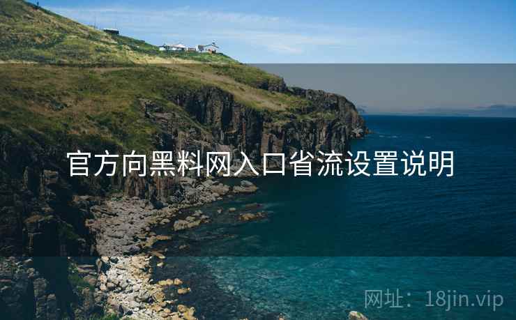 官方向黑料网入口省流设置说明 官方向黑料网入口省流设置说明