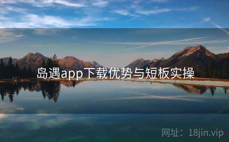 岛遇app下载优势与短板实操